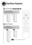 Page 24Fast/Slow Playback
Fast PlaybackDVDVCDCDMP3
Press and hold              .
•Each time the button is held down during playback, 
the playback speed changes as follows:
Press  SLOW button.
•Each time the button is pressed during playback, 
the playback speed changes as follows:
Slow Playback
DVDVCD
23
•Reverse slow playback does not work with VCDs.Note
 1p~32p(DB760)-GB  1/3/04 4:38 PM  Page 26
 