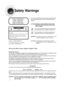 Page 21
Safety Warnings
Use of controls, adjustments or performance of procedures other
than those specified herein may result in hazardous radiation
exposure.
CAUTION-INVISIBLE LASER RADIATION WHEN OPENAND INTERLOCKS DEFEATED, AVOID EXPO-
SURE TO BEAM.
This symbol indicates that dangerous voltage which
can cause electric shock is present inside this unit.
This symbol alerts you to important operating and
maintenance instructions accompanying the unit.
W ARNING: To reduce the risk of fire or electric shock, do...