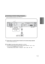 Page 19Press AUXon the remote control to select AUX 1 or AUX 2.
•Each time the button is pressed, the selection changes as follows:  DIGITAL IN ➝AUX 1  ➝AUX 2 .
•You can also use the  FUNCTIONbutton on the main unit.
The mode switches as follows:  DVD/CD ➝DIGITAL IN  ➝AUX1  ➝AUX2  ➝FM  ➝AM .
Connect Audio In on the DVD player to Audio Out on the external analog component.
•Be sure to match connector colors.
1
2
SUBWOOFER
CENTER
IMPEDANCE
FRONT / CENTER / REAR : 4 Ω
SUBWOOFER : 4
ΩANTENNA
18
Example: Analog...