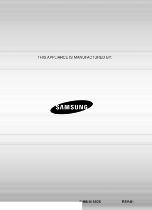 Page 80AH68-01850B                    REV:01
THIS APPLIANCE IS MANUFACTURED BY:
HT-Q20(1~40P) GB  3/1/06 2:40 PM  Page 2
 