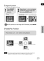 Page 27GB
Rotate/Flip Function
button: Flip Vertically
button: Flip Horizontally
button: Rotate 90°
Counterclockwisebutton: Rotate 90° Clockwise
Digest Function
2
Press Cursor     ,    ,    ,    buttons 
to select the desired image and
then press ENTERbutton.
1
Press DIGEST
button during
playback.
•JPEG files will be shown in  
9 windows. You can view 9 JPEG images on the TV screen.•The selected image is played for 5 seconds before moving
to the next image.
26
To view the previous or next image with 9 windows,...