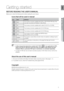 Page 77
ENG
●  GETTING STArTED
Getting started
BEFOrE rEADING THE USEr’S MANUAL
Make sure to check the following terms before reading the user manual.
Icons that will be used in manual
IconTerm Definition
dDVDThis involves a function available with DVD or DVD-R/DVD-RW discs that 
have been recorded and finalised in Video Mode.
BCD
This involves a function available with a data CD (CD-R or CD-RW).
AMP3This involves a function available with CD-R/-RW discs.
GJPEGThis involves a function available with CD-R/-RW...