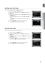 Page 4949
ENG
●  SYSTEM SETUP
SETTING THE TEST TONE
Use the Test Tone feature to check the speaker connections.In Stop mode, press the 
1.  MENU button.
Press the Cursor 
2. 
% button to move to Audio and then press the 
ENTEr button.
Press the Cursor 
3. 
% button to move to TEST TONE and then press 
the ENTEr button.
The test tone will be sent to 
•	 L ➞ C ➞  r ➞ Sr ➞  SL ➞ SW in 
order.   
If the ENTEr button is pressed again at this time, the test tone 
will stop.
d Press the rETUrN button to return to the...