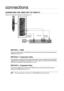 Page 1818
connections
CONNECTING THE VIDEO OUT TO YOUR TV
Choose one of the three methods for connecting to a TV.
METHOD3
(supplied)METHOD2 METHOD1
(supplied)
METHOD 1 : HDMI
Connect the HDMI cable from the HDMI OUT jack on the back of the Room Cinema System to the 
HDMI IN jack on your TV.
METHOD 2 : Component Video
If your television is equipped with Component Video inputs, connect a Component video cable(not 
supplied) from the Component Video Output (PR, PB and Y) jacks on the back of the Room Cinema...