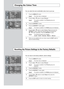 Page 26English-24
Changing the Colour Tone
Resetting the Picture Settings to the Factor y Defaults
You can select the most comfortable colour tone to your eye.
1Press the MENUbutton.
Result
: The main menu is displayed.
2Press the or  button to select Picture.
Result
: The options available in the Picturegroup are
displayed.
3Press the ENTERbutton.
4Press the ENTERbutton again.
Result
: The options available in the Modegroup are displayed.
5Press the or  button to select Colour Toneand press theENTERbutton....