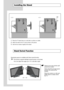 Page 64
English-62

Installing the Stand

1.  
Place the TV faced down on a soft cloth or cushion on a table.

2.  
Attach the stand to the TV set as shown in the picture.

3.  
Use the four screws to tightly fix the stand.

< 2 > < 3 >

Stand Swivel Function 

Maximizing space is available with Stand swivel functionThis product supports left/right swivel function on the desk.•You can adjust the angle up to 15° to the left or right.

Please move away all the stuff
around the monitor. 
There should be enough...