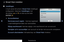 Page 183▶◀▶
Nederlands
 
❑
Smart Hub instellen
 
■
Instellingen
U kunt vanuit dit scherm Smart Hub-instellingen 
configureren. Selecteer Instellingen met 
de toetsen  u en 
d en druk op de toets 
ENTER E.
 
●Accountbeheer
Serviceaccount registr. : hiermee registreert 
u aanmeldingsinformatie voor servicesites.
Wijzig wachtwoord: hiermee wijzigt u het wachtwoord van uw account.
Verwijder uit tv-accountlijst : een account uit de lijst met accounts verwijderen.
Account uitschakelen: lidmaatschap van Smart Hub...