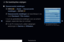Page 63▶◀▶
Nederlands
 
❑
De beeldopties wijzigen
 
■
Geavanceerde instellingen
 
OMENU
m 
→  Beeld 
→ Geavanceerde 
instellingen → ENTER
E
 
NGeavanceerde instellingen zijn beschikbaar in de 
modi Standaard / Film modus.)
U kunt de gedetailleerde instellingen voor uw scherm 
wijzigen, waaronder kleur en contrast.
 
NIn de PC-modus kunt u alleen wijzigingen 
aanbrengen in Gamma en Witbalans. 
● Het weergegeven beeld kan, 
afhankelijk van het model, afwijken.
Geavanceerde instellingen
Zwarttinten    Uit...
