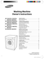 Page 1
Washing Machine 
Owner’s Instructions
WF- J1461(V/S/C), J1261(V/S/C),   J1061(V/S/C), J861(V/S/C)
WF- B1461(V/S/C), B1261(V/S/C),   B1061(V/S/C), B861(V/S/C)
WF- R1261(V/S/C), R1061(V/S/C),   R861(V/S/C)
WF- F1261(V/S/C), F1061(V/S/C),   F861(V/S/C)
WF-S1061(V/S/C), S861(V/S/C)
Register your product at
www.samsung.com/global/register
CODE NO : DC68-02350E-01_EN
Safety Precautions
  .  .  .  .  .  .  .  .  .  .  .  .  .  .  .  .  .  .  .  .  .  .  .  .  .  .  .  .  .2
Before using the appliance  .  .  ....