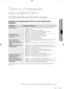 Page 33поиск и устранение неисправностей и информационные коды _33
04 
ПОИСК И УСТРАНЕНИЕ НЕИСПРАВНОСТЕЙ
Поиск и устранение 
неисправностей и 
информационные коды
ПРОВЕРЬТЕ СЛЕДУЮЩИЕ ПУНКТЫ, ЕСЛИ СТИРАЛЬНАЯ 
МАШИНА...
ПРОБЛЕМАСПОСОБ УСТРАНЕНИЯ
Не запускается • Убедитесь, что стиральная машина подключена к розетке 
электропитания. 
•  Убедитесь, что дверца плотно закрыта. 
•  Убедитесь, что открыт водопроводный кран (краны). 
•  Убедитесь, что нажата кнопка “Старт/Пауза”.
Заполнена водой 
недостаточно или вода...