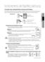 Page 33funzionamento _33funzionamento _33
02  FUNzIONAMENTO
funzionamento del frigorifero samsung
UTILIzzO DELL’EROGATORE D’ACqUA (OPTIONAL)
Si può ottenere facilmente acqua fredda utilizzando l’erogatore d’acqua, senza aprire la porta del frigorifero. 
Inoltre, si può risparmiare energia riducendo di oltre il 30% il numero di volte i cui si apre lo sportello.
Riempimento	del	serbatoio	d’acqua
Si può riempire l’acqua lasciando il serbatoio d’acqua all’interno del frigorifero oppure si può 
rimuovere il...