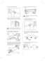 Page 86.  Disassemble the Middle hinge.
7.		 Remove	the	freezer	door	from	the	Bottom	
hinge by carefully lifting the door straight up.
The door is heavy, be careful not to 
injure yourself when removing the door.
8.   Lay the refrigerator carefully. Switch the 
position	of	Bottom	Hinge	and	Leg.
9.   Remove the screw on the bottom right side 
of the fridge and freezer door. Switch Door 
Stopper(
①), Grommet(
②)	and	Braket(
③)from 
the right to the left. 10.  
Switch the position of Gromet and Cap 
screws. 
Be...