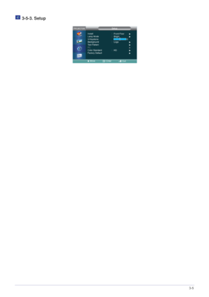 Page 29Using3-5
 3-5-3. Setup
Downloaded From projector-manual.com Samsung Manuals 