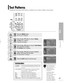 Page 47Downloaded from www.Manualslib.com manuals search engine Test Patterns
Generated by the projector itself. Utilized as installation basis for better installation of the projector.
Setup
Test Patterns
47
1
MENU
2, 3, 4
Select
2, 3, 4
…/†
5
EXIT
NOTE
The Crosshatch and
Screen Size patterns of
this projector are
provided by JKP (JK
Production).
The Red/Green/Blue
colors of the test
patterns are only for the
color adjustment
procedures, and may
not comply with the
actual colors displayed
during video...