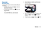 Page 67Multimedia 63
Camcorder
Recording Videos
To record a video using the current camcorder settings, do
the following:
1. In standby mode, press and hold
Camera(on
the right side of the phone).
2. From the Camera viewfinder, press
Options; then
select
Camcorder.
–or–
From the
MULTIMEDIAmenu, selectCamcorder.3. Using the display as a viewfinder, point the camera
lens at your subject.
4. When the image that you wish to record appears in the
display, press
CameraorRECto start
recording.
5. To stop recording,...