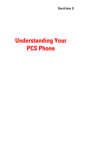 Page 15Section 2
Understanding Your 
PCS Phone 