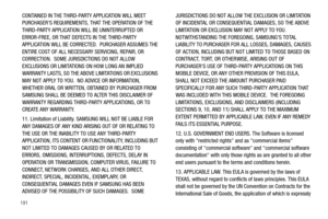 Page 196191
CONTAINED IN THE THIRD-PARTY APPLICATION WILL MEET 
PURCHASERS REQUIREMENTS, THAT THE OPERATION OF THE 
THIRD-PARTY APPLICATION WILL BE UNINTERRUPTED OR 
ERROR-FREE, OR THAT DEFECTS IN THE THIRD-PARTY 
APPLICATION WILL BE CORRECTED.  PURCHASER ASSUMES THE 
ENTIRE COST OF ALL NECESSARY SERVICING, REPAIR, OR 
CORRECTION.  SOME JURISDICTIONS DO NOT ALLOW 
EXCLUSIONS OR LIMITATIONS ON HOW LONG AN IMPLIED 
WARRANTY LASTS, SO THE ABOVE LIMITATIONS OR EXCLUSIONS 
MAY NOT APPLY TO YOU.  NO ADVICE OR...