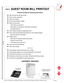 Page 119CONTENTSGUEST ROOM BILL PRINTOUT
Printout includes the following information:

Date and time the bill was printed
Room number requested
Daily room charge
Phone calls and their charges
Wake up call activity
–Time wake up was set for
–Each wake up call attempt, answered/not answered
–Cancelled wake up
Room related charges and applicable taxes
Item codes and associated descriptions for room related charges
–Date and time item was billed
Details column
–Staff code of employee performing function...