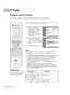 Page 128PC Display
English - 128
Changing the Picture Size (PC Mode)
You can select the picture size which best corresponds to your viewing requirements.
1
Press the SOURCE button to select “PC”.
2
Press the MENU button.
Press the …or †button to
select “Picture”, then press
the ENTER button.
Press the …or †button to
select “Size”, then press the
ENTER button.
3
Press the œor √button to
select the screen format you
want, then press the ENTER
button.
Press the EXIT button to exit.
NOTES
•The “WidePC” and “4:3”...