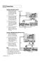 Page 26Connecting a VCR and DTV Set-Top Box
1
Connect the Video/Audio
cables between the VIDEO 
or S-VIDEO/AUDIO input
jacks on the TV and VIDEO 
or S-VIDEO/AUDIO output 
jacks on the VCR.
2
Connect the Video/Audio
cables between the VIDEO 
or S-VIDEO/AUDIO input
jacks on the TV and VIDEO 
or S-VIDEO/AUDIO output 
jacks on the Set-Top Box.
3
Use the coaxial cable to 
connect between the splitter 
and the ANT 1 IN (CABLE) 
on the TV and between the 
splitter and the ANT IN on 
the Set-Top Box.
4
Connect a...