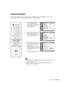 Page 81English - 81
Selecting the Internal Mute
When using a device such as a Home Theater or Amplifier with external speakers, you can set
Internal Mute to On to cut off sound from the TV’s internal speakers.
1
Press the MENU button.
Press the …or †button to
select “Sound”, then press
the ENTER button.
2
Press the …or †button to
select “Internal Mute”, then
press the ENTER button.
3
Press the …or †button to
select “On”, then press the
ENTER button.
Pressing the …or †button
will alternate between “On”
and...