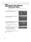 Page 106106
1
Press the MENU button. Press the ▲or ▼button to select
“Picture”, then press the ENTER button.
2
Press the ▲or ▼button to select “Color Weakness”,
then press the ENTER button.
3
Press the ENTER button. Press the ▲or ▼button to select
“On”, then press the ENTER button.
You will also see the items “Red“, “Green“, and 
“Blue“.
• Pressing the ▲or ▼button will alternate between 
“On” and “Off”.
4
Press the ▲or ▼button to select the item you wish to
change, then press the ENTER button.
Press the œor...