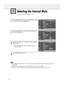 Page 74Selecting the Internal Mute
Sound output from the TV speakers is muted. 
1 
Press the MENU button. Press the ▲or ▼button to select
“Sound”, then press the ENTER button.
2
Press the ▲or ▼button to select “Internal Mute”, then
press the ENTER button.
3
Press the ▲or ▼button to select “On”, then press the
ENTER button.
• Pressing the ▲or ▼button will alternate between 
“On” and “Off”.
4 
Press the MENU button to exit.
Notes
•When Internal Mute is set to “On”, Sound menus except Multi-track Options, Digital...