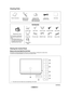 Page 6
English - 6

Viewing the Control Panel
Buttons on the Lower-Right Part of the Panel
The buttons on the lower-right panel control your TV’s basic features, including the on-screen menu.
To use the more advanced features, you must use the remote control.
Checking Parts
Owner’s InstructionsRemote Control (BP59-00125A)/ 
AAA Batteries Warranty Card/ 
Registration Card/ 
Safety Guide Manual/ 
Quick Guide Manual Power Cord
 (3903-000144A)Cloth-Clean
➢  The product color and shape may vary depending on the...