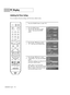 Page 140PC Display
English - 140
Initializing the Picture Settings
You can replace all picture settings with the factory default values.
1
Press the SOURCE button to select “PC”.
2
Press the MENU button.
Press the 
œor √button to select
“Setup”, then press the ENTER 
button.
3
Press the …or †button to select
“PC”, then press the ENTER button.
4
Press the …or †button to select
“Image Reset”, then press the ENTER
button.
The picture settings are replaced with
the factory default values.
Select “Return” by pressing...