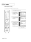 Page 112PC Display
English - 112
Initializing the Picture Settings
You can replace all picture settings with the factory default values.
1
Press the SOURCE button to select “PC”.
2
Press the MENU button.
Press the …or †button to
select “Setup”, then press
the ENTER button.
3
Press the …or †button to
select “PC”, then press the
ENTER button.
4
Press the …or †button to
select “Image Reset”, then
press the ENTER button.
The picture settings are
replaced with the factory
default values.
Press the EXIT button to...