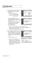 Page 32Operation
English - 32
4
Press the …or †button to select the
Antenna connection, then press the
ENTER button.
When selecting Cable TV system:
Press the ENTER button to start the auto
program. By default, the cable TV system
is set to “STD”.
If you want to select another type of 
cable system, press the œbutton and 
use the …or †button to select 
“STD”, “HRC” or “IRC”. 
Press the ENTER button.
5
Press the √button to select “Start”, then
press the ENTER button to start the auto
program. The TV begins...