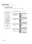 Page 130PC Display
English - 130
Changing the Picture Position
After connecting the TV to your PC, adjust the position of picture if it is not well-aligned.
1
Press the SOURCE button to select “PC”.
2
Press the MENU button.
Press the …or †button to
select “Setup”, then press
the ENTER button.
3
Press the …or †button to
select “PC”, then press the
ENTER button.
4
Press the …or †button to
select “Position”, then press
the ENTER button.
5
Adjust the position of picture
by pressing the …/†/œ/√
button.
Press the EXIT...