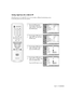 Page 69English - 69
Selecting a Signal Source (Air or Cable) for PIP
If the PIP source is TV while PIP is On, you can select a different broadcasting source 
for the PIP picture from the main picture.
1
Press the MENU button.
Press the …or †button to
select “Picture”, then press
the ENTER button.
2
Press the …or †button to
select “PIP”, then press the
ENTER button.
3
Press the …or †button to
select “Air/CATV”, then
press the ENTER button.
4
Press the …or †button to
select “Air” or “Cable”, then
press the ENTER...