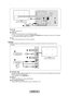 Page 14
English - 12

    
8 EX-LINK
Connector for service only.
9 AUDIO OUT
Connects to the audio input jacks on your Amplifier/Home theater.
When an audio amplifier is connected to the AUDIO OUT [R-AUDIO-L] jacks: Decrease the volume of the TV and adjust the volume level with the Amplifier’s volume control.
0 LAN
Connect a LAN cable to this port to connect to the Network.
Side Panel 
For devices frequently connected/disconnected from your TV, it is convenient to use the jacks on the side of your TV (e.g....