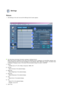 Page 51 
 
 
 Settings  
 
Picture
1. Click Settings of the main icons an d the Settings Control screen appears.
Info Grid shows some basic information necessary to Settings Control.  
When each function is selected, the set value of the selected function is displayed in the slide.When selected, each 
function fetches the value for the set and  displays it on the slide bar. When Select All is chosen, the default value 
is displayed. Changing a value in this screen  will automatically change the mode to CUSTOM....