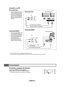 Page 92
Español - 17

Conexión a un PC
Uso del cable D-Sub
1  Conecte un cable D-Sub entre la toma PC IN [PC] del televisor y la 
toma de salida PC del ordenador.
2  Conecte un cable de audio PC entre la toma PC IN [AUDIO] del televisor y la toma de salida de audio de la tarjeta de sonido del 
ordenador.
Uso del cable HDMI/DVI
1  Conecte un cable HDMI/DVI entre la toma HDMI1 del televisor y la 
toma de salida PC del ordenador.
2  Conecte un cable estéreo de 3,5 mm minienchufe/2 RCA entre la 
toma de entrada DVI...