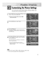 Page 531
Press the MENU button. Press the ▲or ▼button to select
“Picture”, then press the ENTER button.
2
Press the ENTER button to select “Mode”.
3
Press the ENTER button.
Press the ▲or ▼ button to select the desired picture 
mode (Dynamic, Standard, Movie, Custom), then press 
the ENTER button.
4
Press the ▲or ▼button to select a particular option 
(Contrast, Brightness, Sharpness, Color, or Tint), then 
press the ENTER button.
Press the œor √button to decrease or increase the 
value of a particular item.
•...