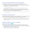 Page 292223
Connecting Through DLNA Using Your Home Network
Quickly access and play photo, video, and music files stored on a mobile device on the TV.
11 Connect both the TV and the mobile device to the same router or AP. Once you connect them to 
a single router or AP, a home network is configured.
 
"
DLNA is the technology that lets TV's, computers, and mobile devices connected to one wired or 
wireless router share content.
21 Enable File Sharing on the mobile device. You can play the content shared...