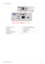 Page 19Installation and Connection2-7
2-7 Rear Side
1. Kensington Lock slot 6. Remote Control Signal Receiver 
2. PC IN port 7. Power Input port
3. VIDEO IN port 
8. AUDIO OUT/  port
4. [AUDIO IN] L-AUDIO-R port 9. RS232C port 
5. HDMI/DVI IN port 