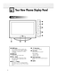 Page 88
Your New Plasma Display Panel
Front Panel
ŒSOURCE button
Press to display all of the available video 
sources (TV, AV1, AV2, S-Video1, S-Video2, 
Component1, Component2, PC, HDMI1, 
and HDMI2).
´MENU button
Displays the main on-screen menu.
ˇVOL +, -buttons
Press to increase or decrease the volume. 
Also used to select or adjust items on the 
on-screen menu.  
¨CH( , ) buttons
Press CH or CH to change channels. 
Also used to move up or down in the on-screen 
menu.
ˆ(Enter) button
Press to confirm a...