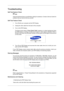 Page 81Troubleshooting
Self-Test Feature Check
 Note
Check  the following items yourself before calling for assistance. Contact a Service Center for
problems that you cannot solve by yourself.
Self-Test Feature Check 1. Turn off both your computer and the PDP Display.
2. Unplug the video cable from the back of the computer.
3. Turn on the PDP Display.The figure shown below (" Check Signal Cable") appears on a black background when
the PDP Display is working normally even though no video signal is...