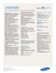 Page 2Samsung Electronics America, Inc.
105 Challenger Road
Ridgefield Park, NJ 07660-0511
Tel (201) 229-4000 • 1-800-SAMSUNG
www.samsung.com
LN32A550  
32 Full High Definition TV with 1080p Resolution
Features
HD-Grade 1920 (H) x 1080 (V) pixel
resolution:High resolution pixel density
with built-in image scaler to handle
inputs from a variety of digital and 
analog audio/video sources.
Widescreen aspect ratio
CCFL—Cold Cathode Fluorescent
Lamp:
Provides colors in your picture
that were not available before....