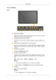 Page 12Your LCD Display
FrontMENU button [MENU]
Opens the on-screen menu and exits from the menu. Also use to exit the
OSD menu or return to the previous menu.
Navigate buttons (Up-Down buttons)
Moves from one menu item to another vertically or adjusts selected menu
values.
Adjust buttons (Left-Right buttons) / Volume buttons
Moves  from  one  menu  item  to  another  horizontally  or  adjusts  selected
menu values. When OSD is not on the screen, push the button to adjust
volume.
ENTER button [ENTER]
Activates...