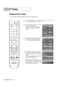 Page 108PC Display
English - 108
Initializing the Picture Settings
You can replace all picture settings with the factory default values.
1
Press the SOURCE button to select “PC”.
2
Press the MENU button.
Press the œor √button to select
“Setup”, then press the ENTER 
button.
3
Press the …or †button to select
“PC”, then press the ENTER button.
4
Press the …or †button to select
“Image Reset”, then press the ENTER
button.
The picture settings are replaced with
the factory default values.
Select “Return” by pressing...