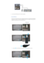 Page 461) You can connect USB devices such as a mouse or keyboard. 
 
Using a USB Holder
 
  When using a small external device such as a portable memory stick and it is connected to the USB terminal 
at the back of your monitor, it is exposed to the possiblity of theft or loss. By installing a USB holder after the 
installation of an external device, you can prevent theft or loss.
  
 
  
 
  1) Insert part   of your USB holder into the groove in part   at the back of your monitor. 
  
  