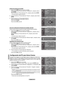 Page 123
Español - 
Cambio de la posición de la pantalla
.   Pulse el botón  mEnu
 para ver el menú en pantalla. Pulse los botones ▲ o ▼ para seleccionar “Configuración” y, después, pulse el botón EntEr. Pulse los botones ▲ o ▼ para seleccionar “PC” y, después, pulse el botón  EntEr.
   En primer lugar, cambie al modo PC.
.   
Pulse los botones ▲ o ▼ para seleccionar “Posición” y, después, pulse el botón 
EntEr
.
.    Pulse los botones ▲ o ▼ para ajustar Posición V.
 Pulse los botones ◄...