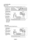 Page 10
English - 
Connecting a VCr
These	instructions	assume	that	you	have	already	connected	your	TV	to	an	antenna	or	a	cable	TV	system	(according	to	the	
instructions	on	pages	6-7).	Skip	step	1	if	you	have	not	yet	connected	to	an	antenna	or	a	cable	system.	
.  Unplug	 the	cable	 or	antenna	
	
	 	 from	 the	back	 of	the	 TV.
.  Connect 	the 	cable 	or 	antenna
	
	 	 to 	the 	ANT 	IN 	terminal 	on 	the	
	 	 back 	of 	the 	VCR.
.  Connect 	an 	RF 	Cable 	between 		
	 	 the 	ANT 	OUT 	terminal...