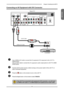 Page 26
ENGLISH

Chapter  Installing the LCD TV

HDMI 2 INHDMI 1 IN
AUDIO
LRLRLR
LR
L
RLRLR
AUDIO
VGA IN
VIDEO2 INVIDEOAUDIOS-VIDEO INS-VIDEOAUDIO
YPbPr1 INAUDIO OUT
STEREODIGITALOPTICAL
COAXIAL
Air/CableHDTV/TVYPbPrAUDIO
YPbPr2 IN
YPbPrAUDIOVHF/UHF IN

Rear of TV
	Use a HDMI-to-DVI cable to connect the AV equipment’s DVI output jack to the LCD TV’s HDMI IN jacks. 	Use an audio cable to connect the AV equipment’s audio output jacks to LCD TV’s HDMI AUDIO jacks.
	Connect all AC power sources,...