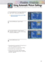 Page 3939
1 
Press the MENU button. Press the ▲or ▼button to
select “Picture”, then press the ENTER button.
2 
Press the ENTER button to select “Mode”.
3 
Press the ▲or ▼button to select “Dynamic”, 
“Standard”, “Movie”, or “Custom” picture setting, 
then press the ENTER button.
4 
Press the MENU button to exit. 
•Choose Dynamic for viewing the TV during the day or 
when there is bright light in the room.
•Choose Standard for the standard factory settings.
•Choose Movie when viewing the movie.
•Choose Custom if...