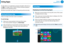 Page 3938Chapter 2 
Using Windows 8  Using Apps
An App refers to an application program (hereafter referred to as 
an App). In a larger sense, it refers to all the software programs 
installed on the operating system. 
Windows 8 provides basic Apps for frequently performed tasks.
Starting/Exiting an App
Click on an App in the Start screen to activate it. 
To exit the App
1
  Move your mouse pointer to the top of the screen. 
Your mouse pointer changes to a hand shape.
2
 Click and hold your mouse button and...